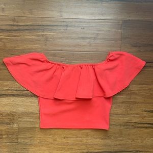 Missguided off the shoulder orange top
